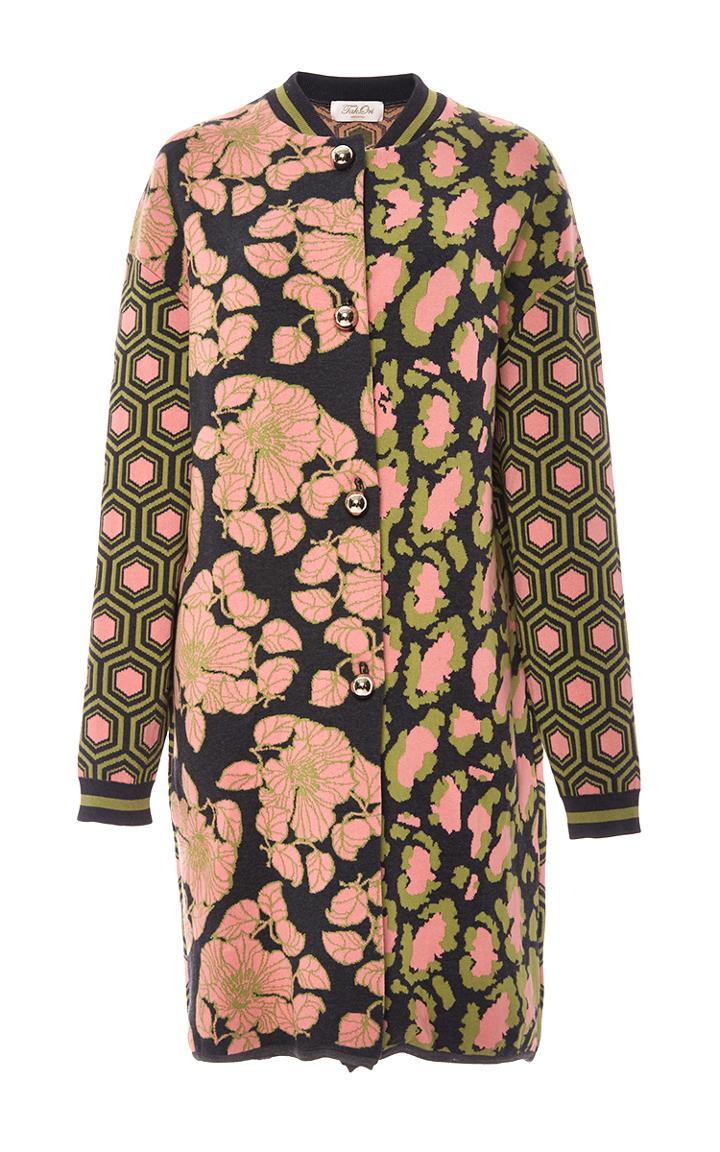 Tak.ori Grey Printed Bomber Coat
