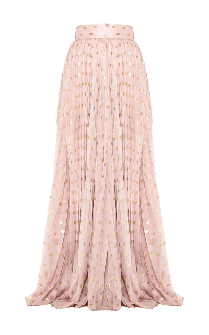 Bambah Blush Polka Plisse Maxi Skirt