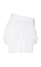 Piece Of White Phoebe Off-the-one-shoulder Cotton Poplin Shirt