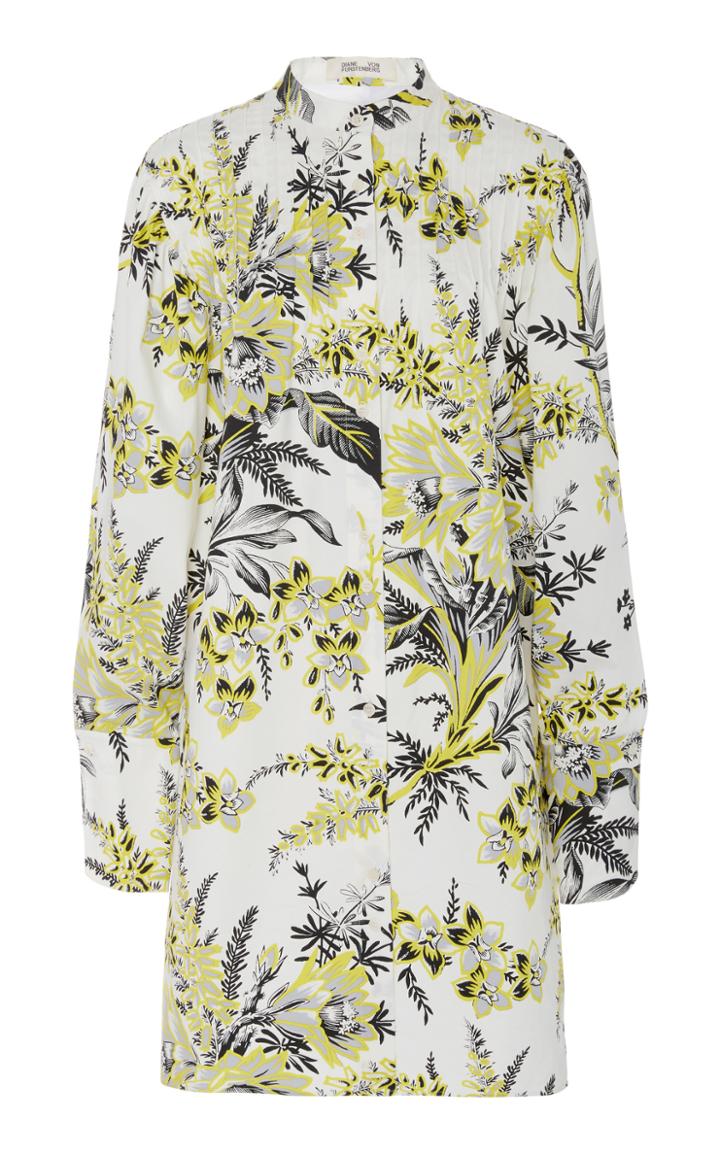 Diane Von Furstenberg Pin Tuck Shirt Dress