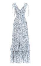 Moda Operandi Agua By Agua Bendita Cereza Ruffled Acacias-print Silk Maxi Dress