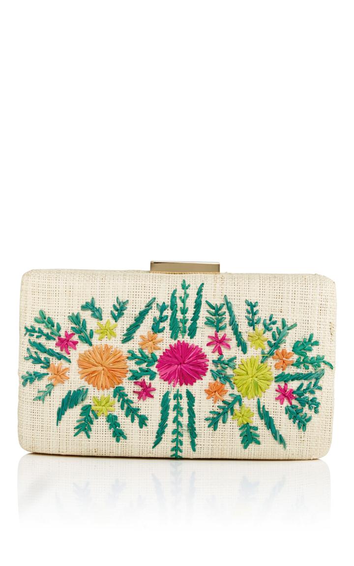 Kayu Small Rectangular Floral Clutch