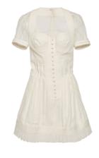 Alexis Cossima Mesh-paneled Cotton Mini Dress