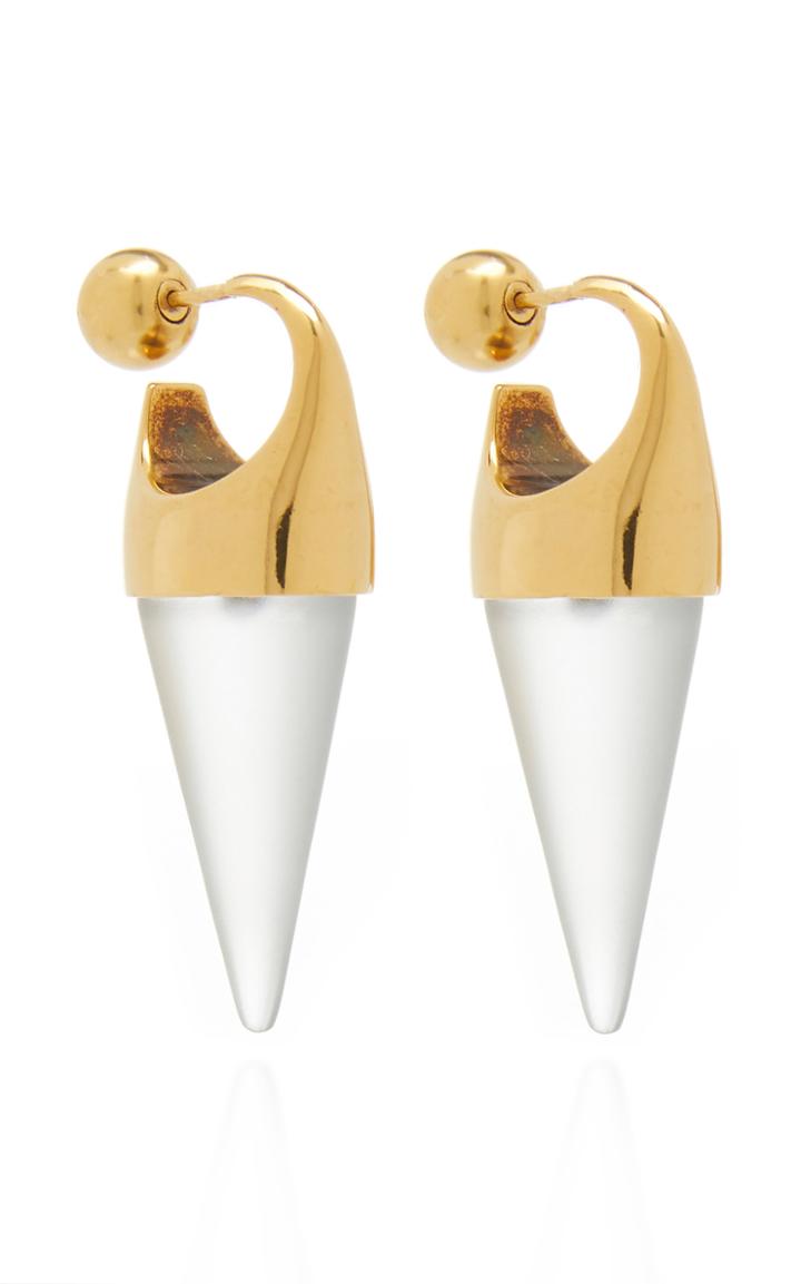 Marni Bronzer And Chalcedony Earrings