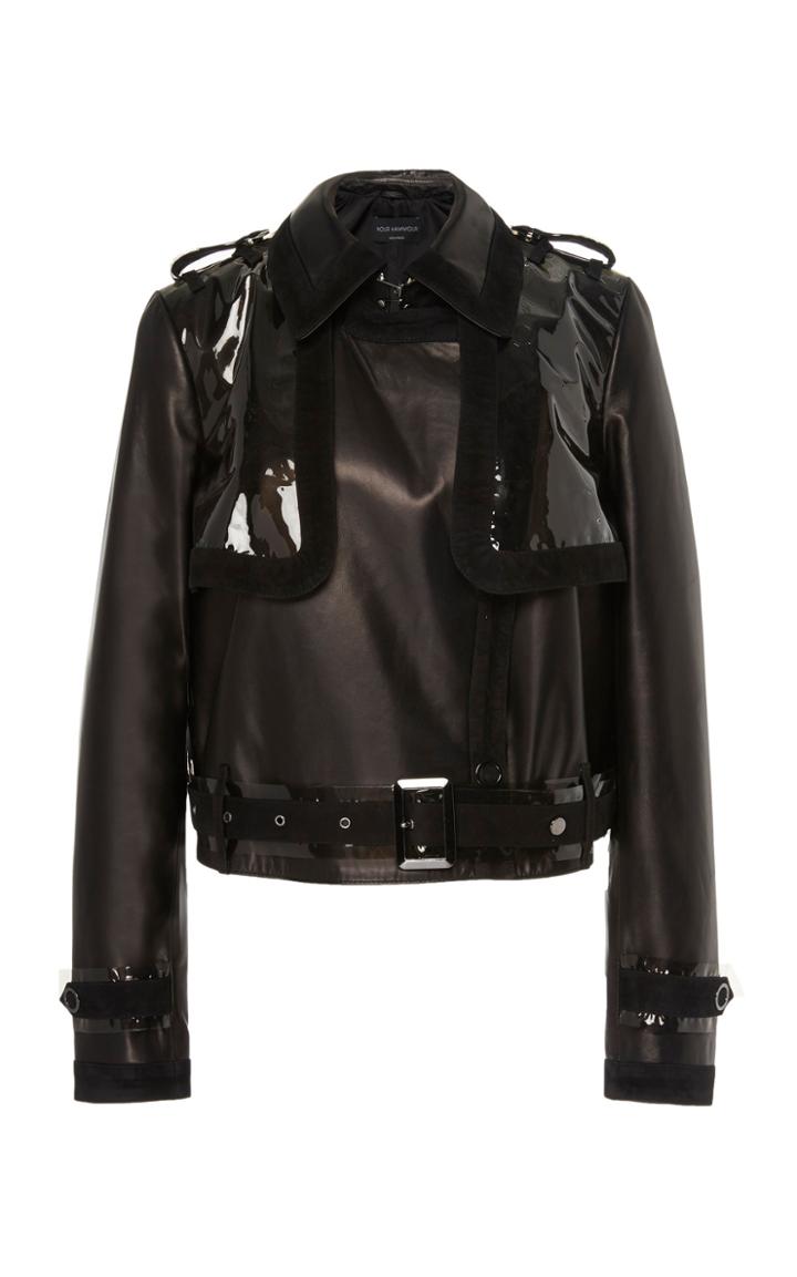 Nour Hammour Reign Cropped Leather Jacket