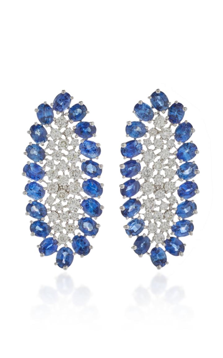 Sutra Scintilliae Sapphire And Diamond Earrings