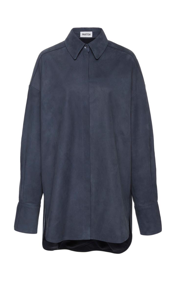 Partow Hugo Oversized Suede Shirt