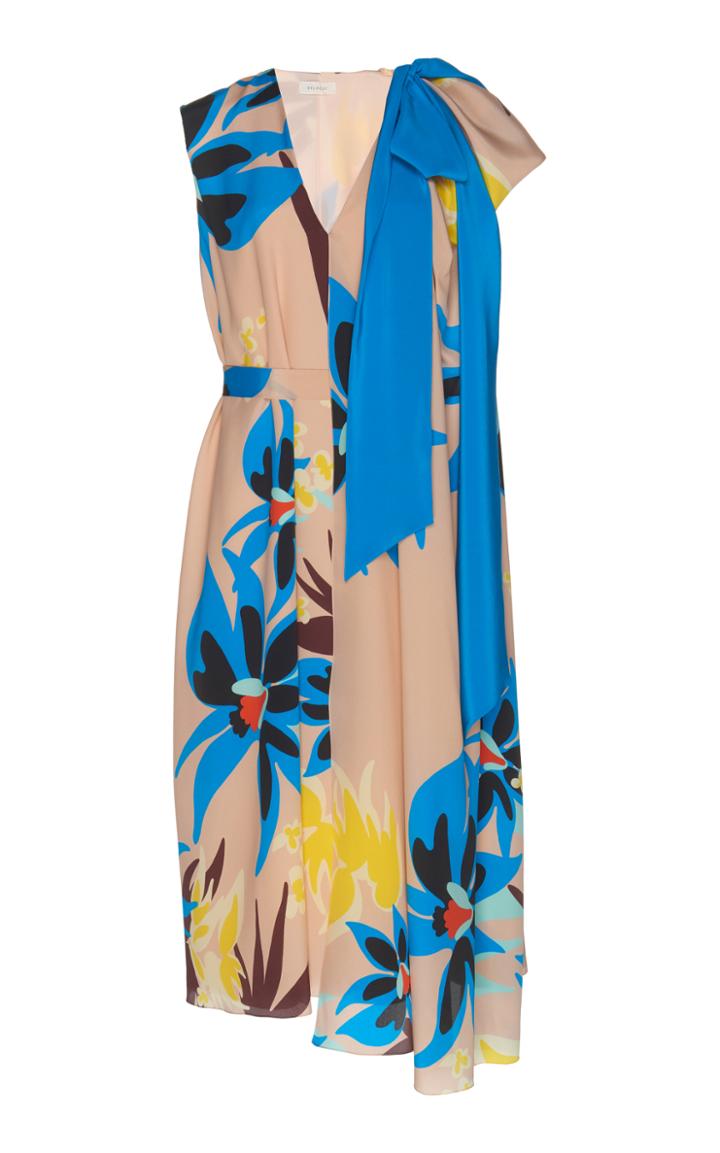Delpozo Printed Bow Dress