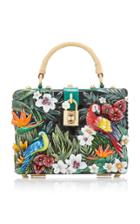 Dolce & Gabbana Embellished Leather And Resin Top Handle Bag