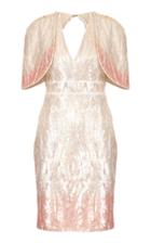 Safiyaa Cora Heavy Crepe Cape Sleeve Dress
