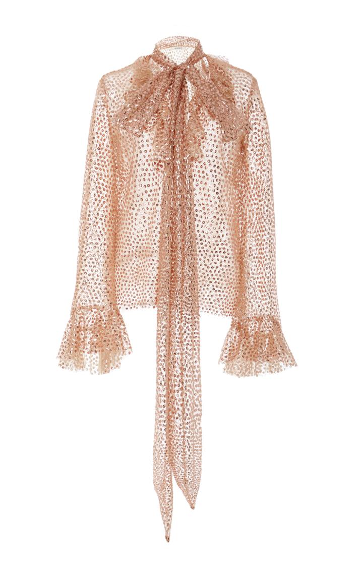 Rodarte Sequin Embellished Long Sleeve Top