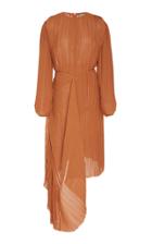 Preen By Thornton Bregazzi Glenda Draped Pliss Dress