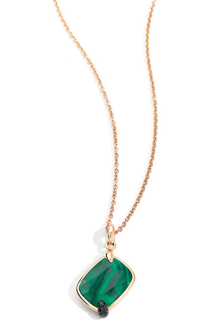 Pomellato Ritratto Malachite Pendant Necklace