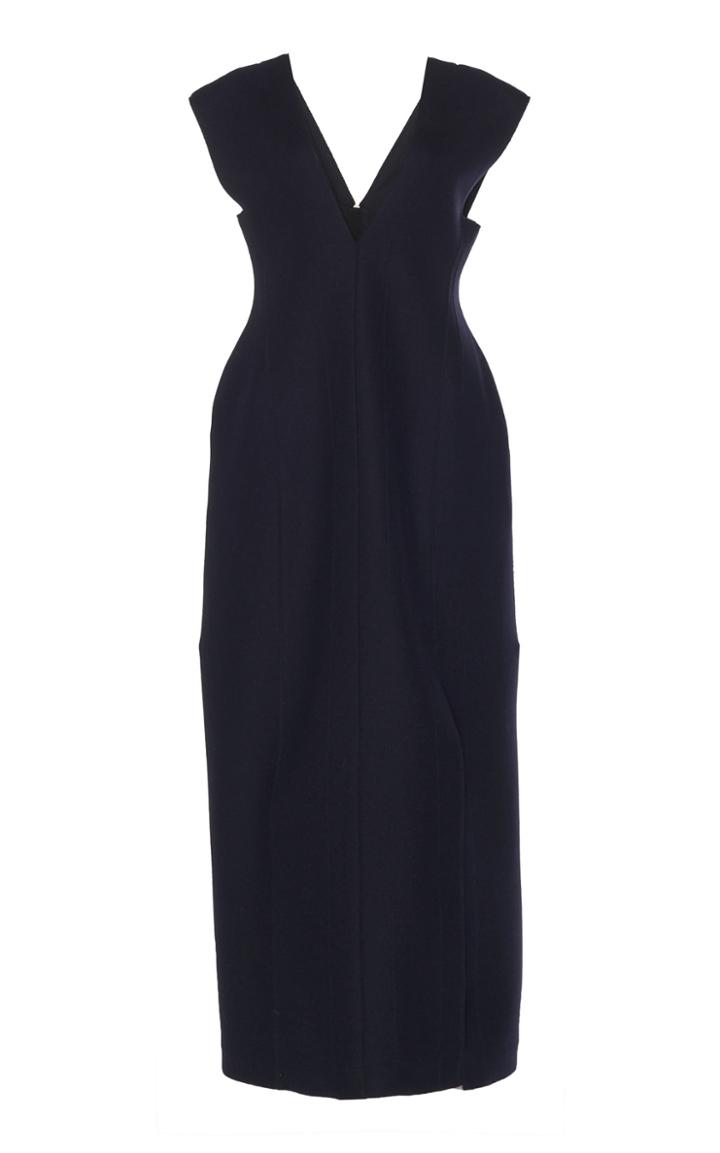 Jil Sander Voluminous Virgin Wool-blend Maxi Dress