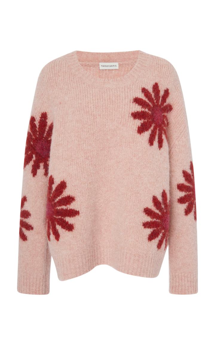 Mansur Gavriel Oversized Intarsia Wool-blend Sweater
