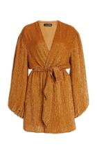 Retrofte Gabrielle Sequined Mini Wrap Dress