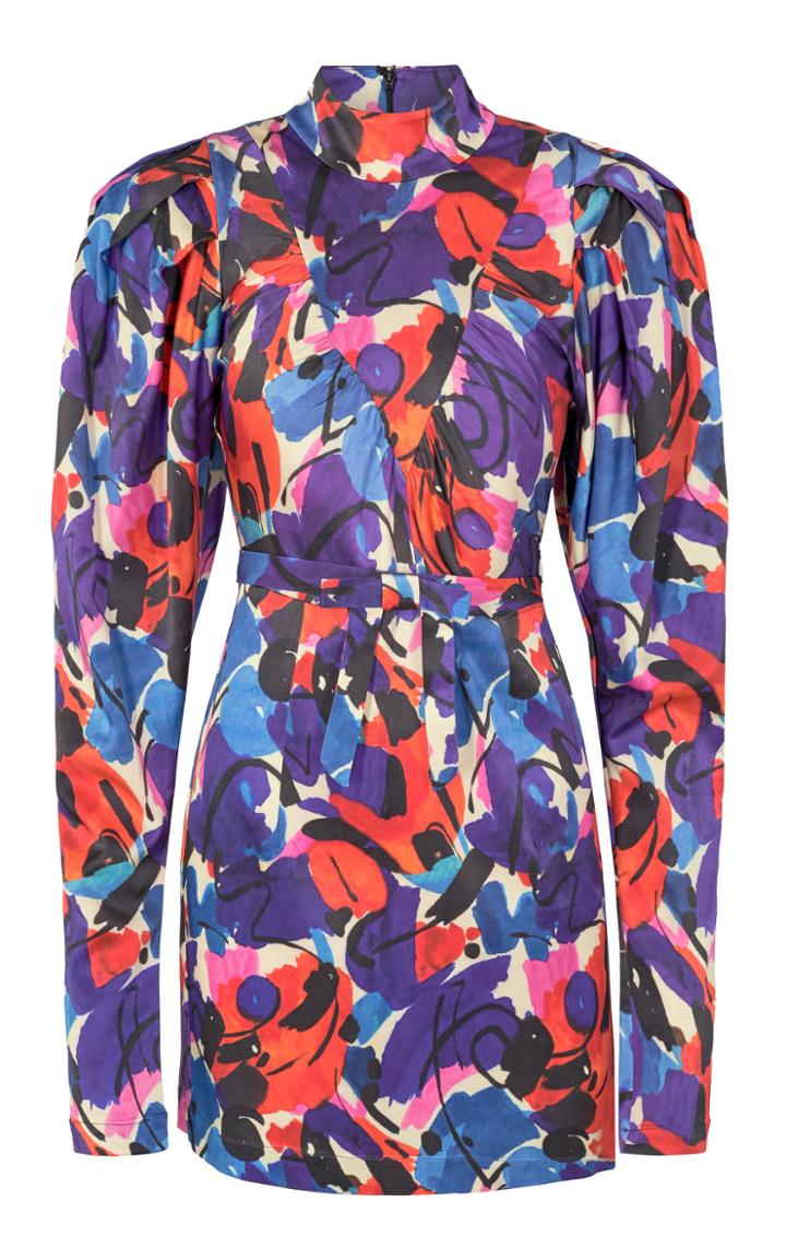 Moda Operandi Rotate Theresa Printed Jersey Mini Dress