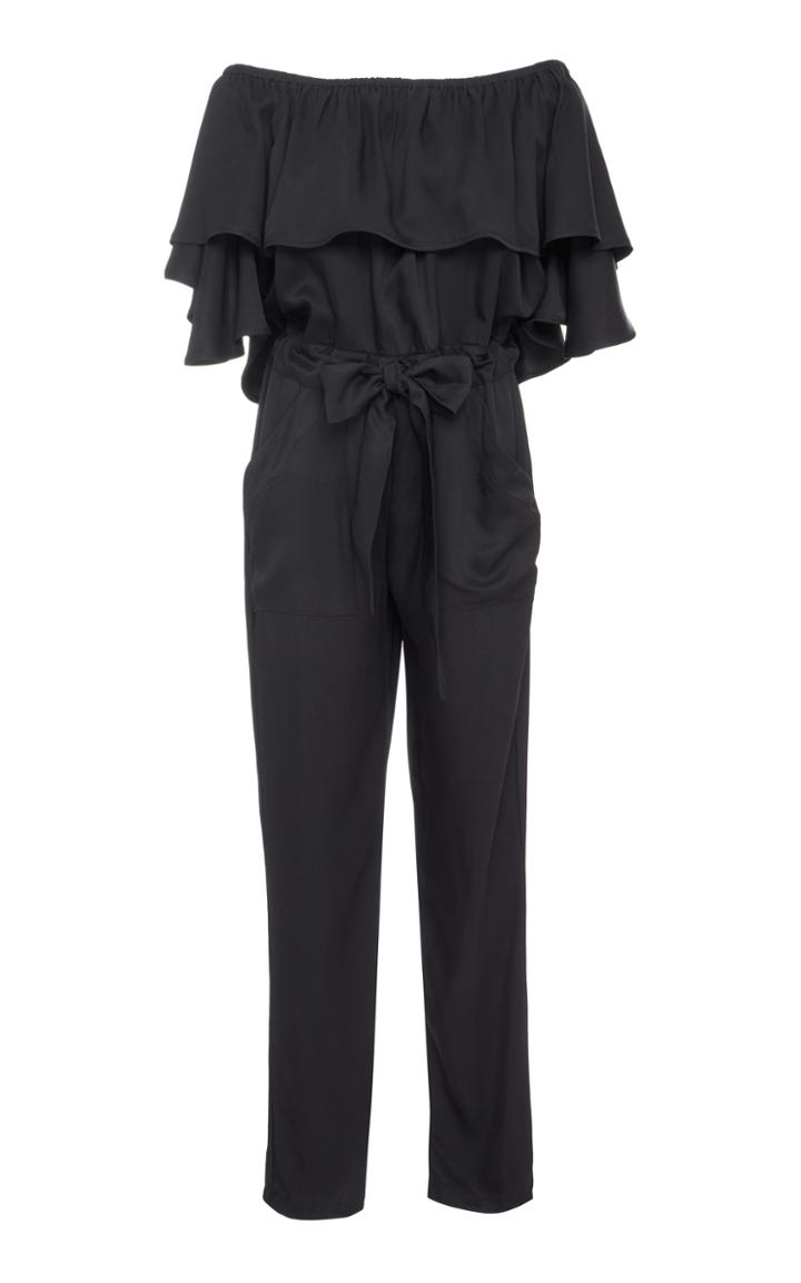 Amber Sakai Off The Shoulder Ruffle Jumpsuit