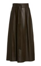Vince Belted Leather Skirt