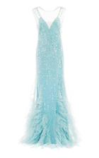 Alberta Ferretti Sequin-embellished Ruffled Tulle Gown