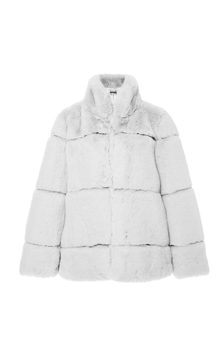 Apparis Sarah Collared Paneled Faux Fur Jacket