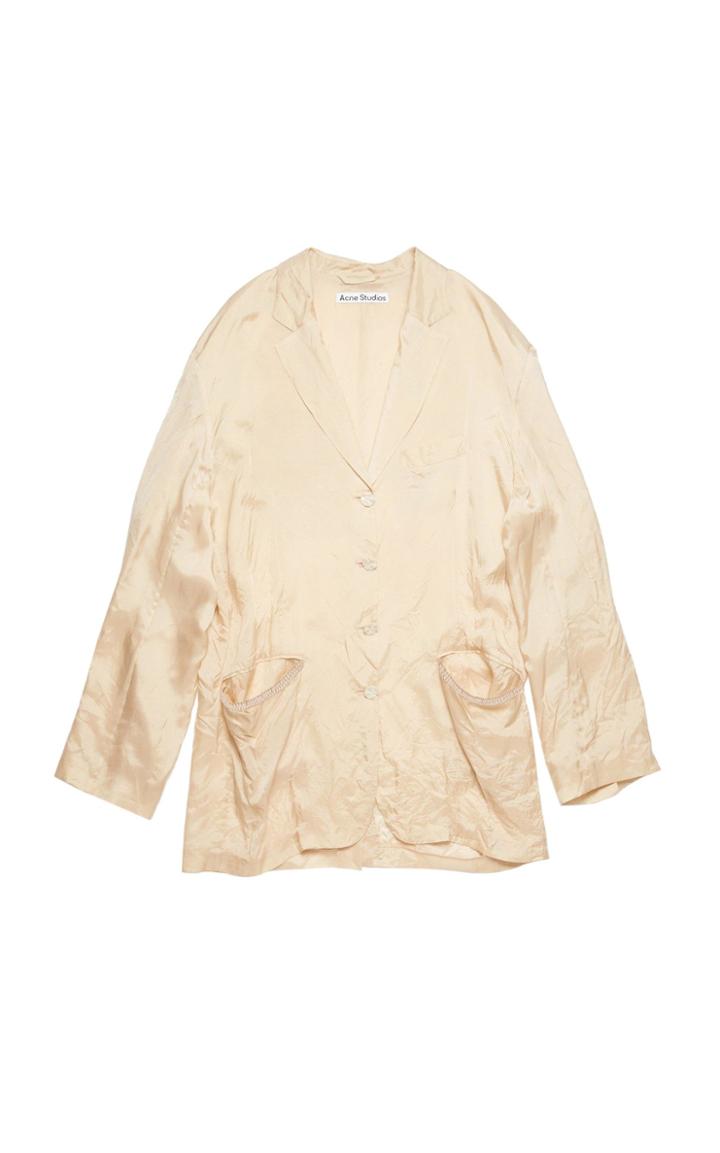 Moda Operandi Acne Studios Satin Notched Blazer