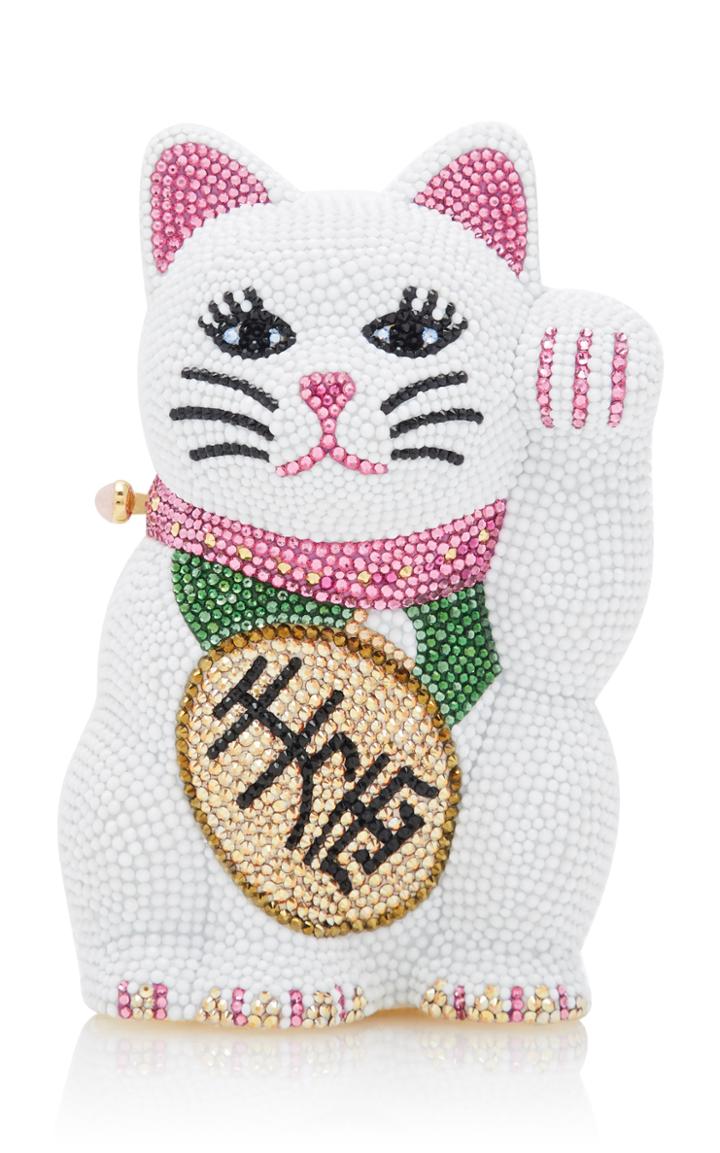 Judith Leiber Couture Beckoning Lucky Cat Clutch