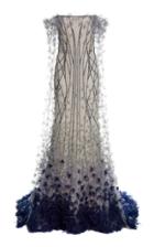 Moda Operandi Pamella Roland Floral Appliqued Sequined Tulle Cape Gown