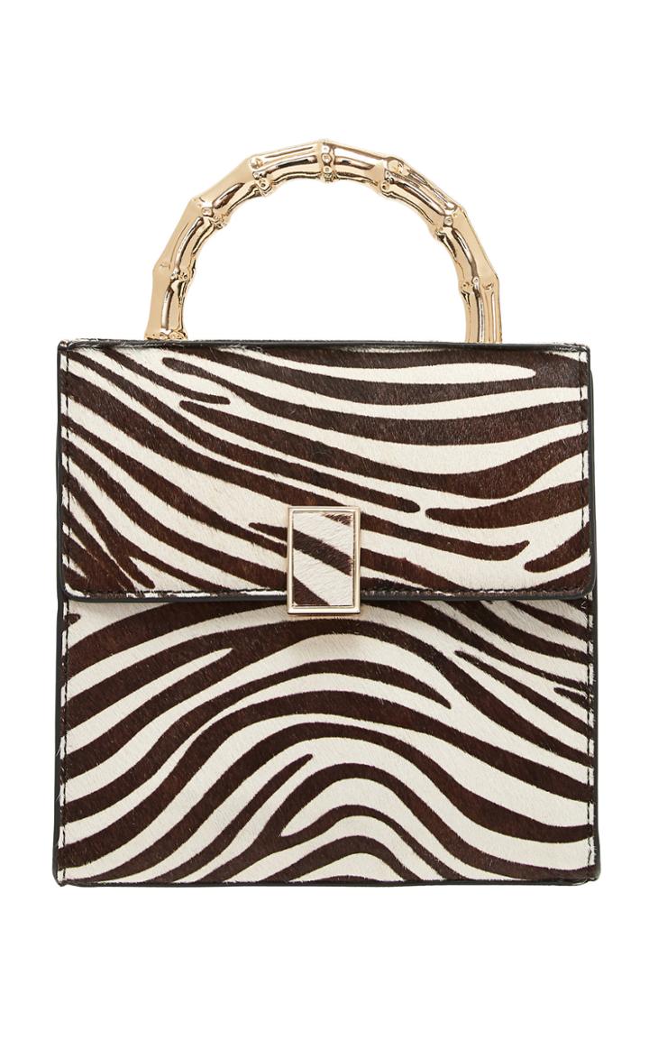 Loeffler Randall Tani Mini Zebra Print Leather Bag