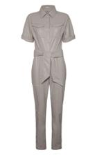 Moda Operandi Jonathan Simkhai Maddy Belted Faux Leather Jumpsuit