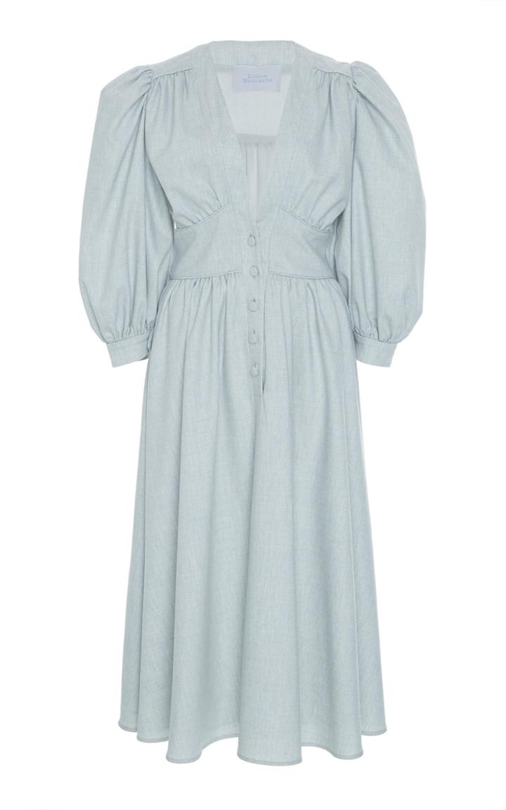 Luisa Beccaria Wool-blend Crepe Dress