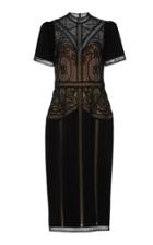 Zuhair Murad Enkei Embroidered Crepe And Silk Lace Midi Dress