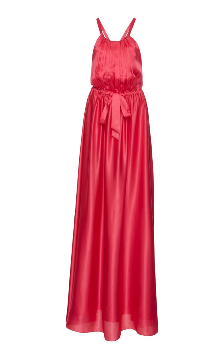 Lanvin Pleated Charmeuse Gown