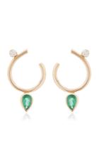 Zo Chicco Pear Shaped Gemfields Emerald And Diamond Earrings
