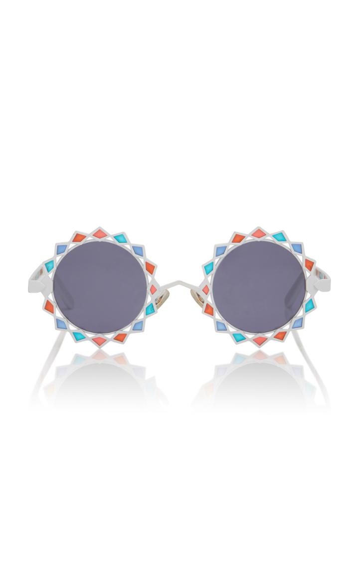 Pared Eyewear Moon & Stars Acetate Round-frame Sunglasses