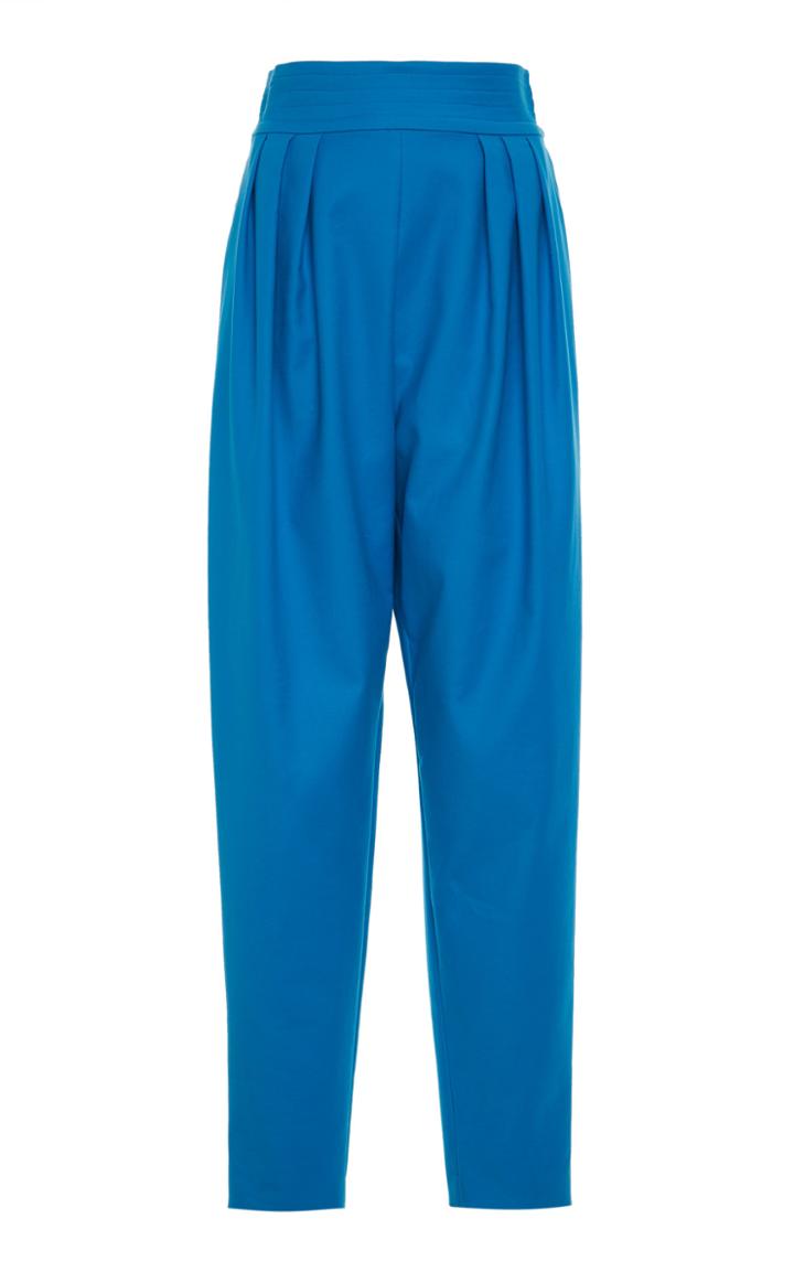 Moda Operandi Attico High-rise Pleated Cady Trousers Size: 36