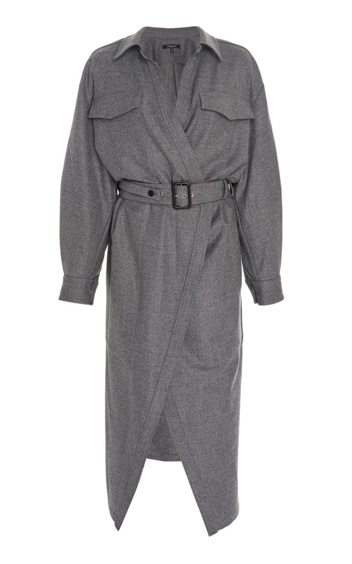 Derek Lam Belted Asymmetrical Cotton-blend Dress