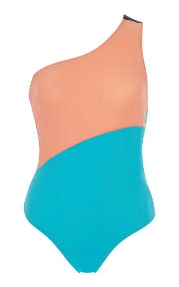 Sbastien Surie Two-tone One-shoulder Swimsuit