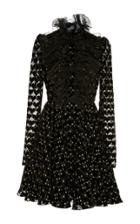 Giambattista Valli Long Sleeve Heart Motif Dress