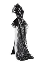 Maticevski Belladonna One Shoulder Chantilly Lace Gown