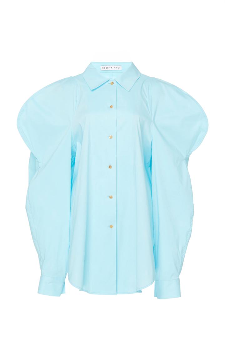 Moda Operandi Rejina Pyo Julia Cotton-blend Poplin Asymmetric Shirt Size: M