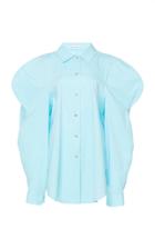 Moda Operandi Rejina Pyo Julia Cotton-blend Poplin Asymmetric Shirt Size: M