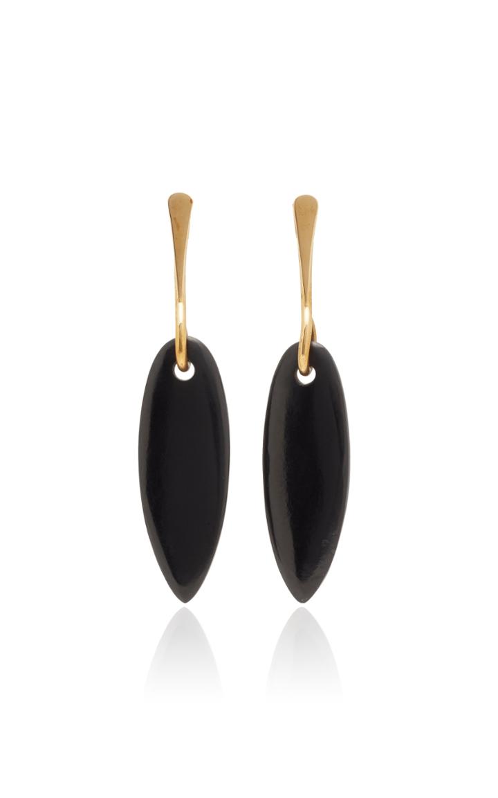 Moda Operandi Lisa Eisner Black Jade Slender Spear Earrings
