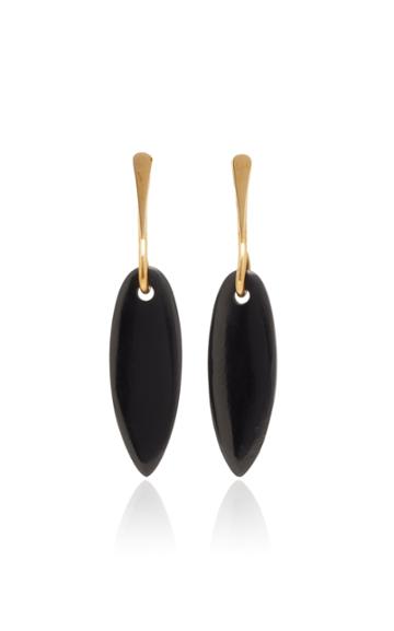 Moda Operandi Lisa Eisner Black Jade Slender Spear Earrings
