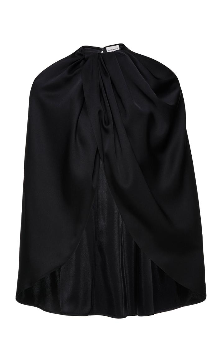 Moda Operandi Magda Butrym Riddle Draped Silk-satin Cape Size: 34
