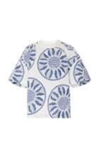 Three Graces London Luna Printed Cotton-poplin Shirt