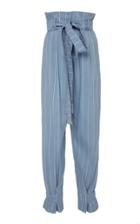 Rosetta Getty High-rise Cotton-blend Tapered Trousers