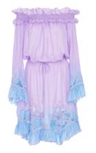 Amen Couture Embroidered Silk Tie Dye Dress