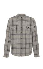 Frame Plaid Cotton Button-down Shirt Size: S