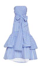 Moda Operandi Silvia Tcherassi Allerona Striped Cotton Strapless Dress